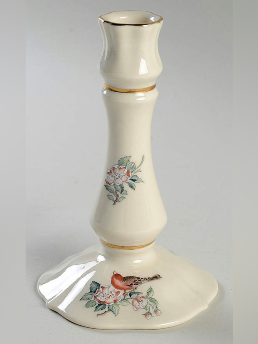 Vintage Lenox Serenade Bone China Pair of 6 inch Candlesticks
